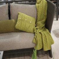 Плед в'язаный, 190x160, лайм-коси