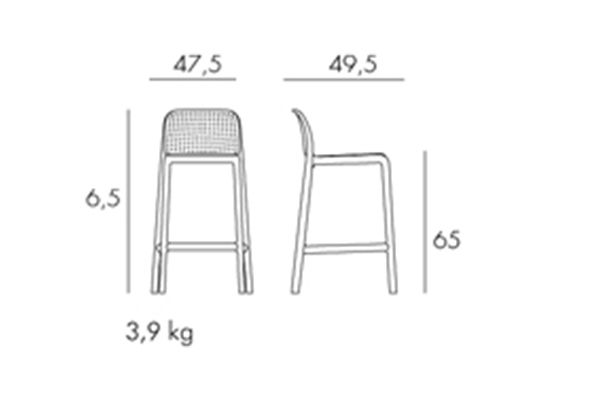 Напівбарний стілець Lido Mini