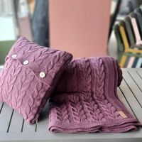 Poduszka dekoracyjna z dzianiny,Róża herbaciana