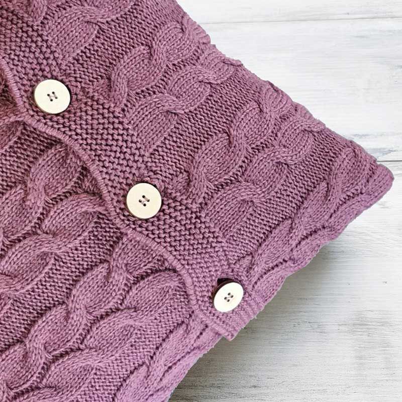 Poduszka dekoracyjna z dzianiny,Róża herbaciana