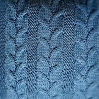 Плед в'язаний 190х160, морська хвиля-коси