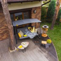 Гойдалка-ліжко Patio Swing Dark Grey/Dark Grey