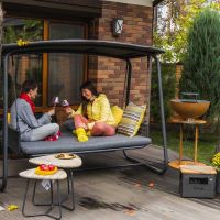 Гойдалка-ліжко Patio Swing Dark Grey/Dark Grey