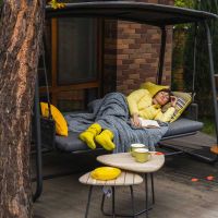 Гойдалка-ліжко Patio Swing Dark Grey/Dark Grey