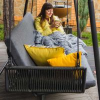 Гойдалка-ліжко Patio Swing Dark Grey/Dark Grey
