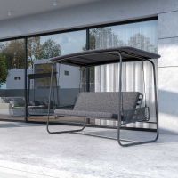 Гойдалка-ліжко Patio Swing Dark Grey/Dark Grey