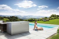 Skrzynka do przechowywania LeisureTime srebny  , Biohort Skrzynka do przechowywania LeisureTime srebny  , Biohort