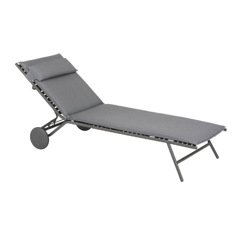 Leżak MIAMI II BeComfort® Dark Grey/Silver