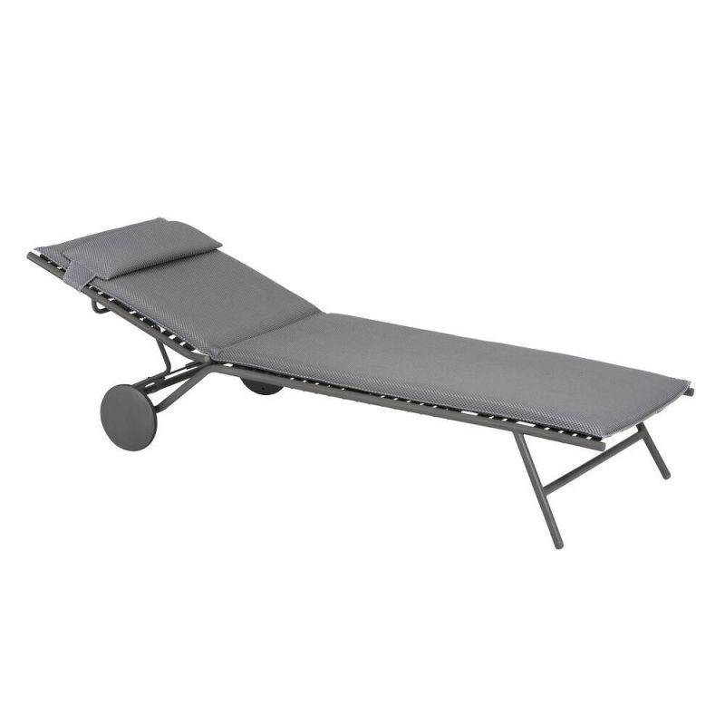 Leżak MIAMI II BeComfort® Dark Grey/Silver