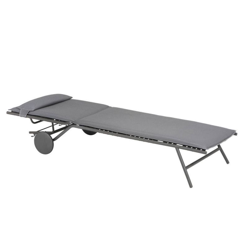 Leżak MIAMI II BeComfort® Dark Grey/Silver