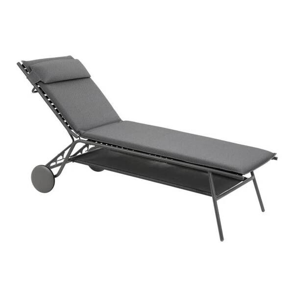 Leżak MIAMI II High BeComfort® Dark Grey/Silver