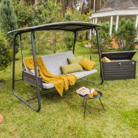 Huśtawka-łóżko Patio Swing Light Khaki/Light Grey