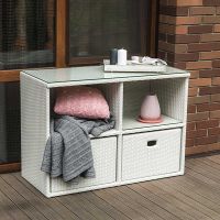 Komoda Space Mini White Wash, 4 sekcje