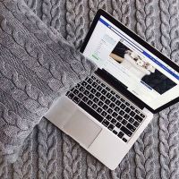 Плед в'язаний 170х140, сірий