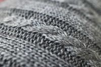 Плед в'язаний 170х140, сірий