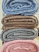 Плед в'язаний 170х140, сірий