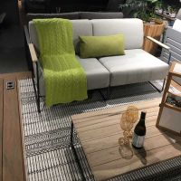 Плед в'язаный, 190x160, лайм-коси