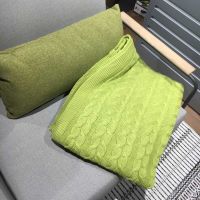 Плед в'язаный, 190x160, лайм-коси