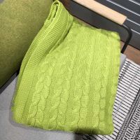 Плед в'язаный, 190x160, лайм-коси